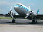 historické letadlo KLM v Praze Ruzyni