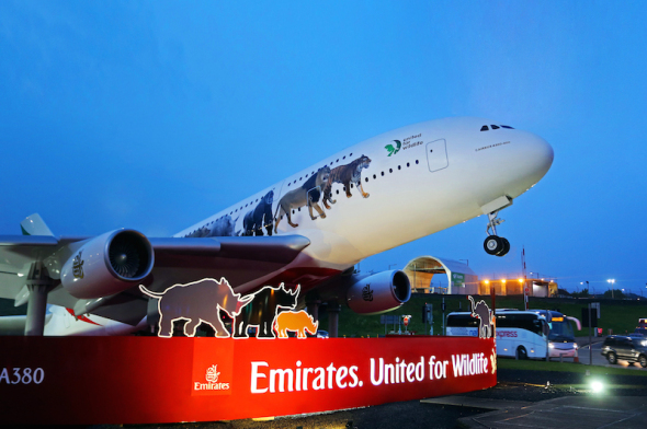 Poutač Emirates model Airbus A 380