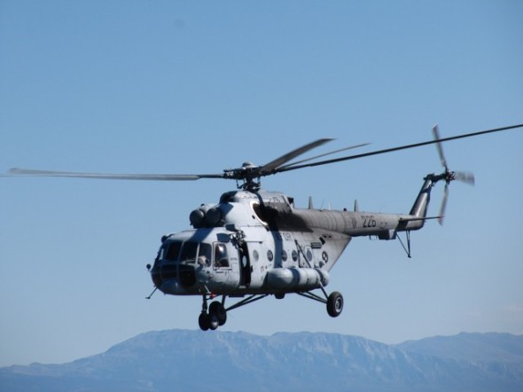 chorvatský vrtulník Mil Mi 171Š v letu
