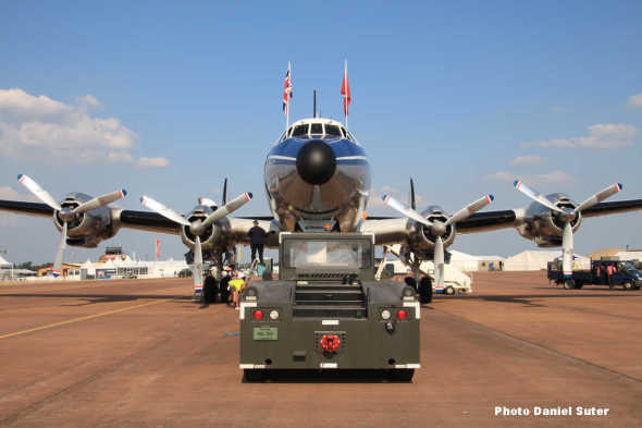 Lockheed Super Constellation towing