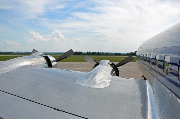 Douglas DC 6 pohlec z paluby