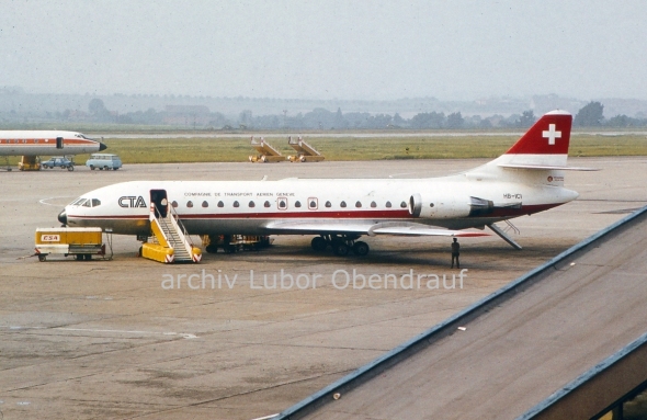 Caravelle CTA Compagnie de Transport Aerien Genève Prague Airport