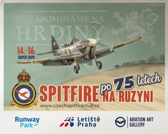 spitfire na letišti Praha 2020